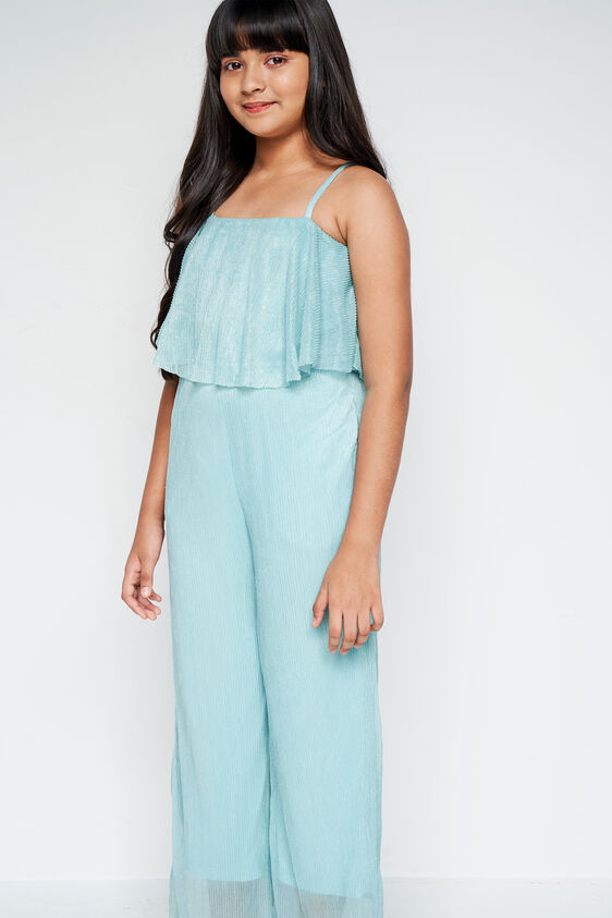 Pretty Pleats Jumpsuit, Turquoise, image 3
